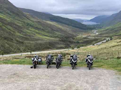 Motorcycle riders travelling through the countryside
